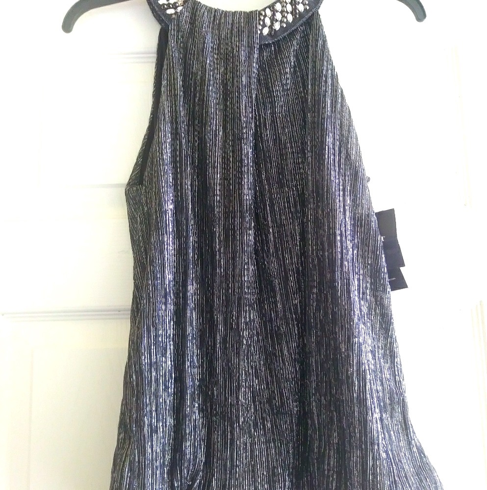 Women's sophisticated studded shimmery tank